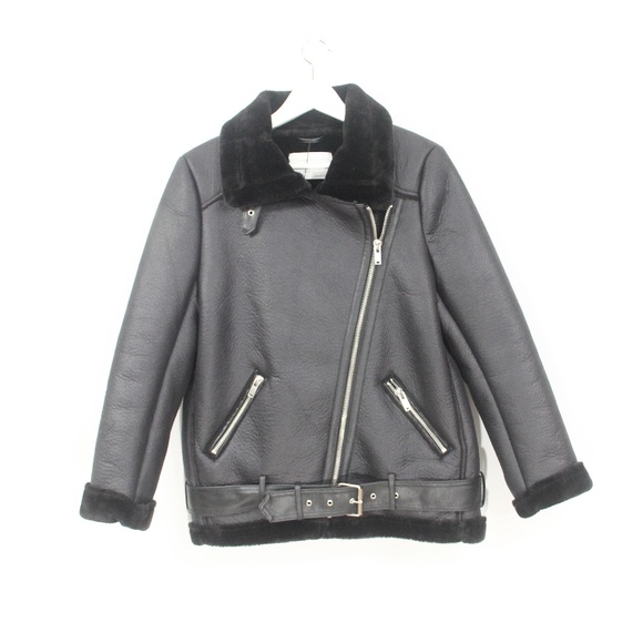 zara shearling jacket women's